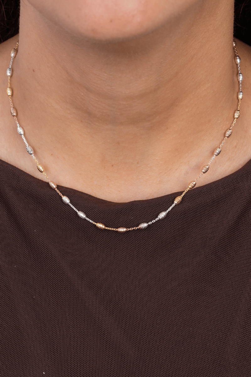 Ovals Mix Rose Gold Necklace