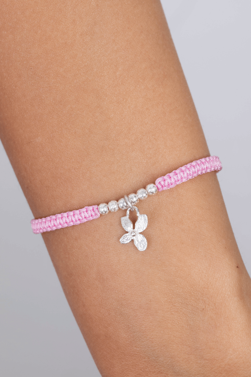 Balls & Pink Flower Bracelet