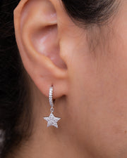 Zircon Star Hoop (04) Earring