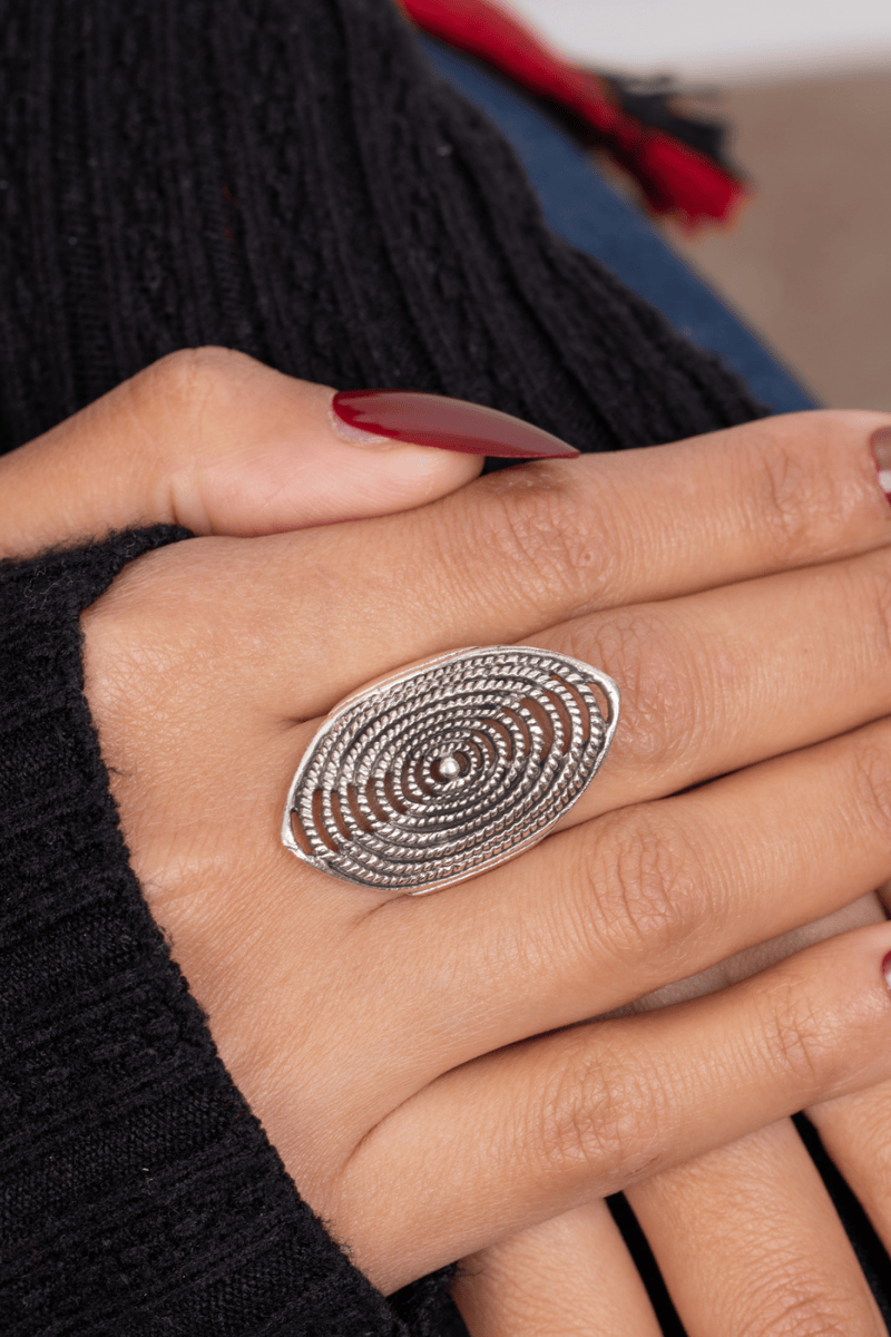 Oval Spiral Ring
