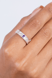 Zircon Hawak Purple Ring