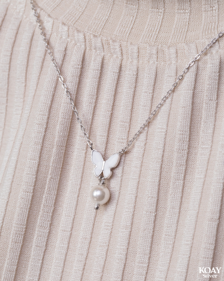 Sadaf Butterfly Pearl Necklace