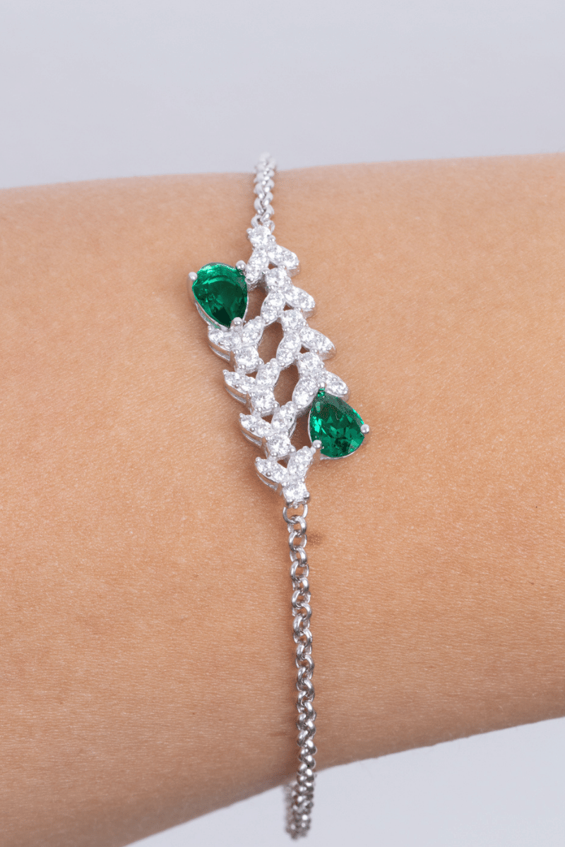 Zircon Oval Green (05) Bracelet