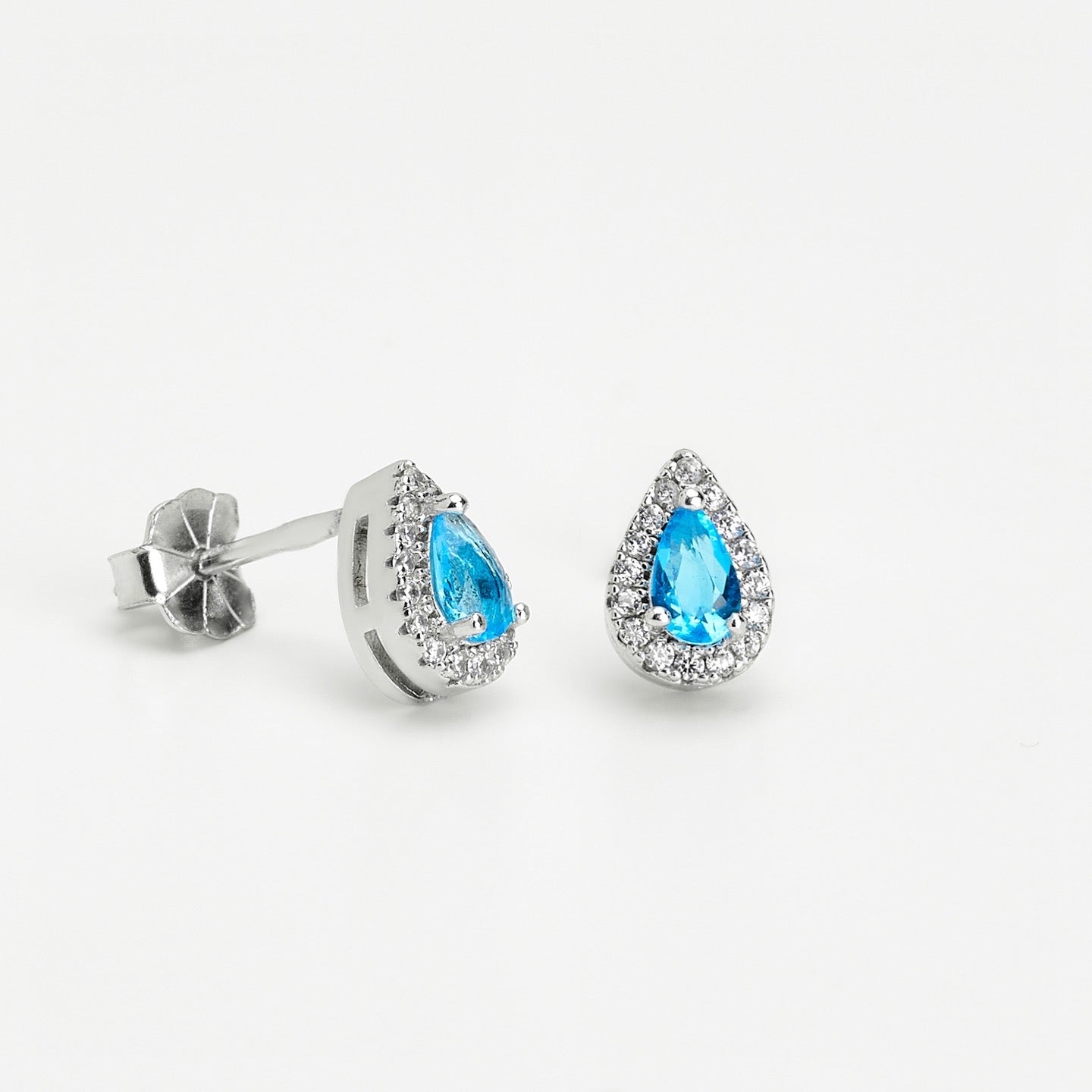 Oval Zircon (01) Navy Earring