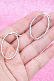 Plain Oval Hoop (02) Earring