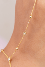 Zircon Gold Plated Handchain