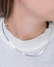 Herringbone Flat Snake Chain Necklace