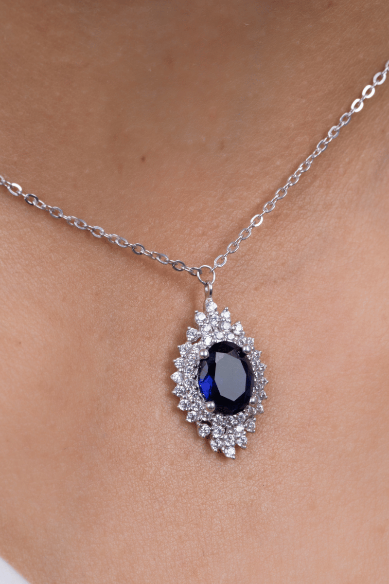 Zircon Royal Blue (01) Necklace