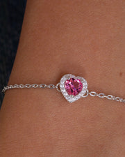 Pink Heart Zircon (02) Bracelet