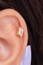 Zircon Diamond (030) Gold Plated Earring
