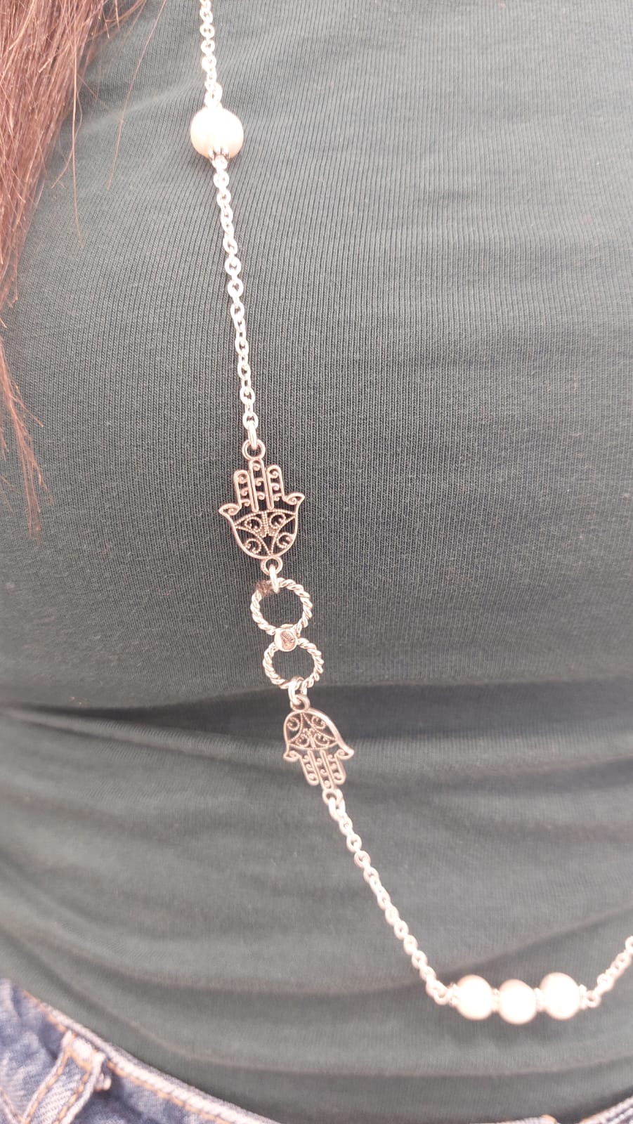 Pearl & Hand Necklace