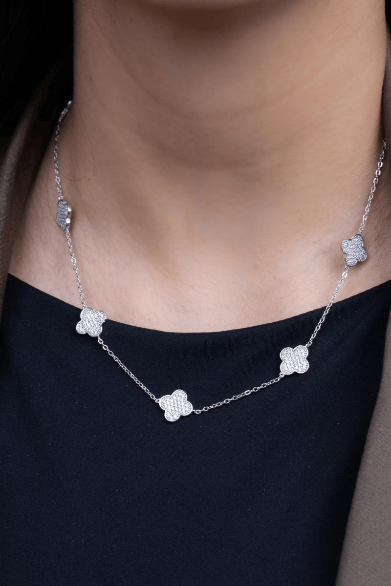 Zircon Flower (07) Necklace