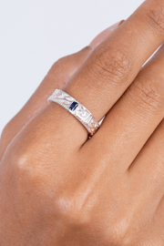 Zircon Hawak Navy Ring
