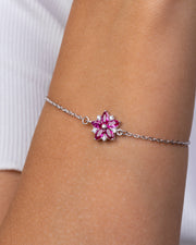 Zircon Pink Flower Bracelet
