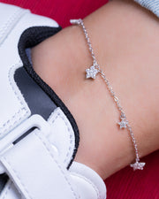Zircon Crescent star Anklet