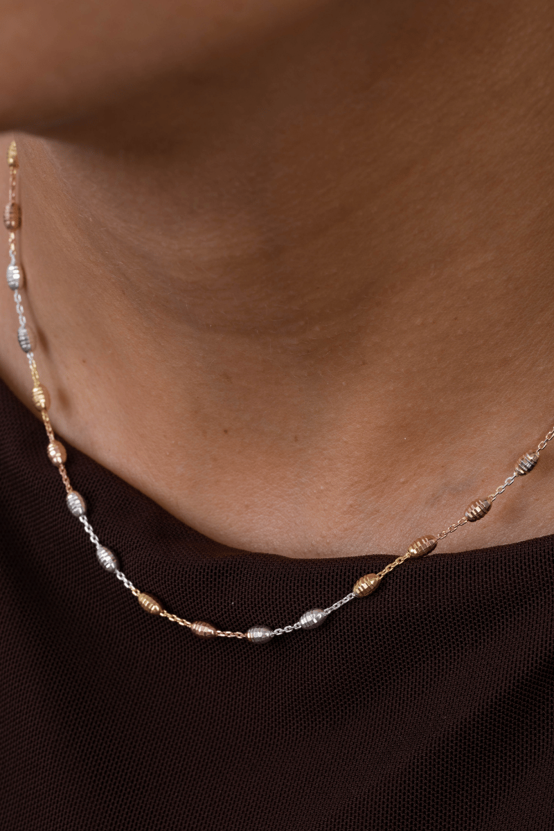 Ovals Mix Rose Gold Necklace