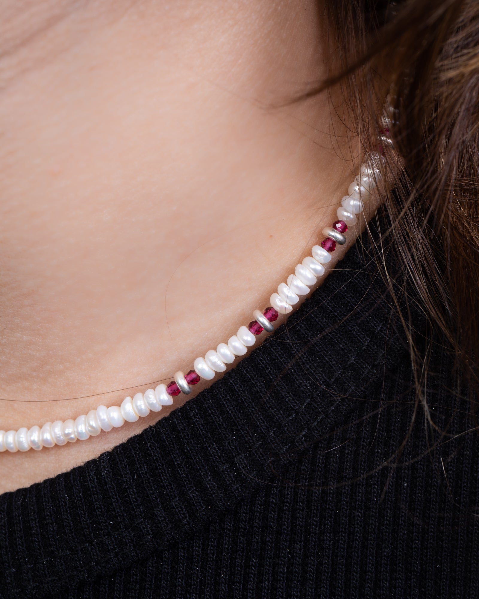 Pearl and pink stones nec