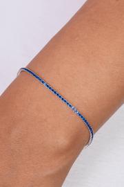 Zircon Blue Tennis Bracelet