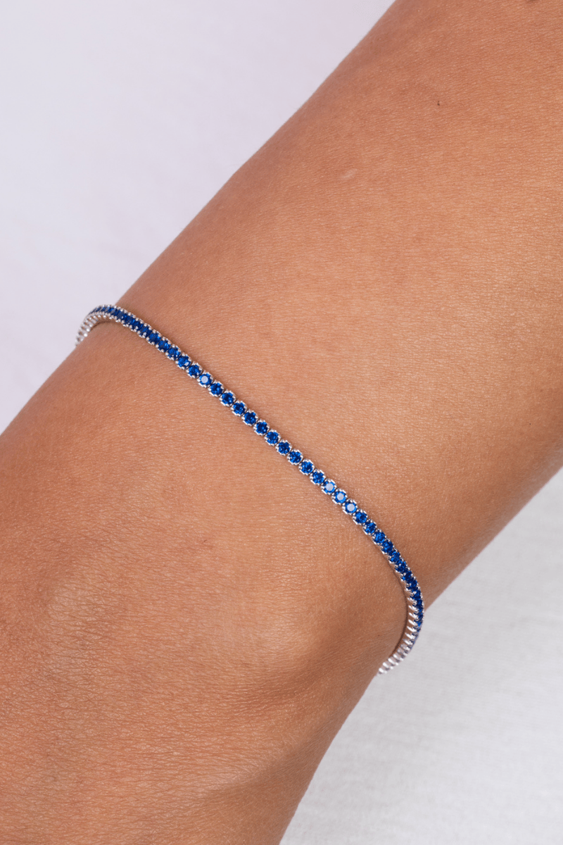 Zircon Blue Tennis Bracelet