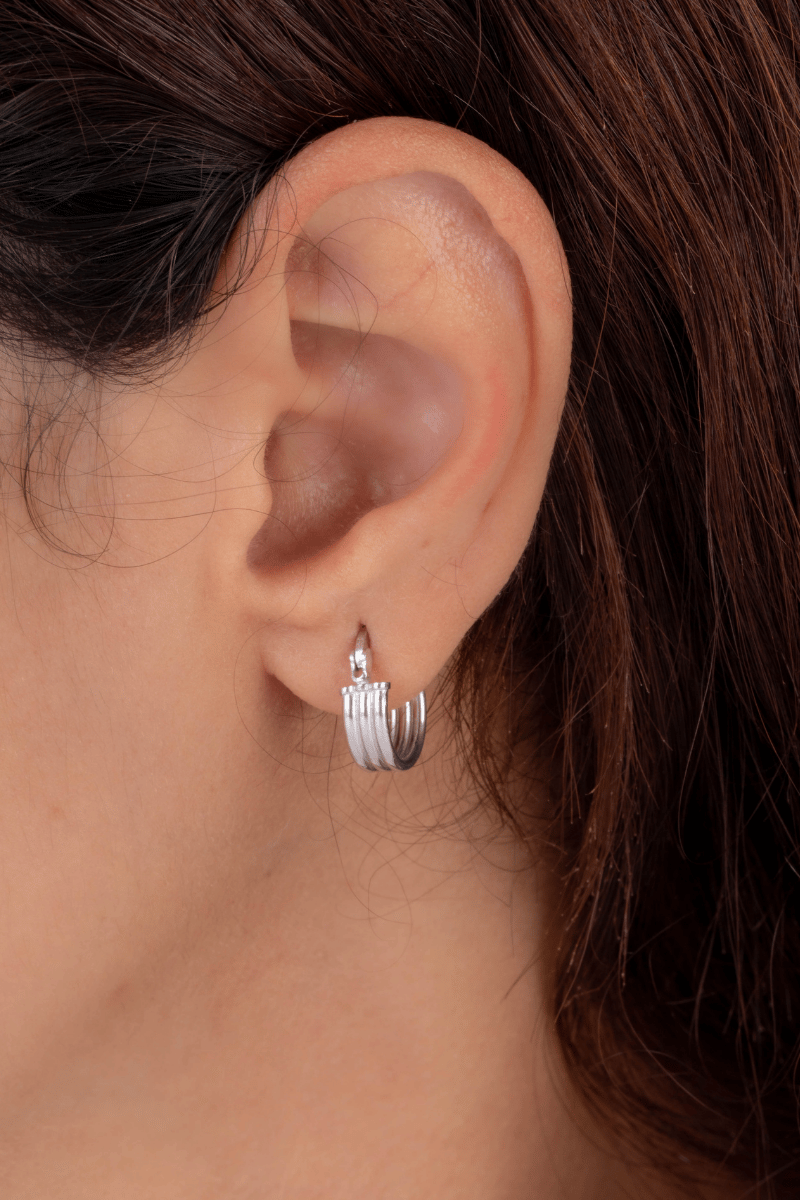 Plain Triple Layer Hoop (03) Earring