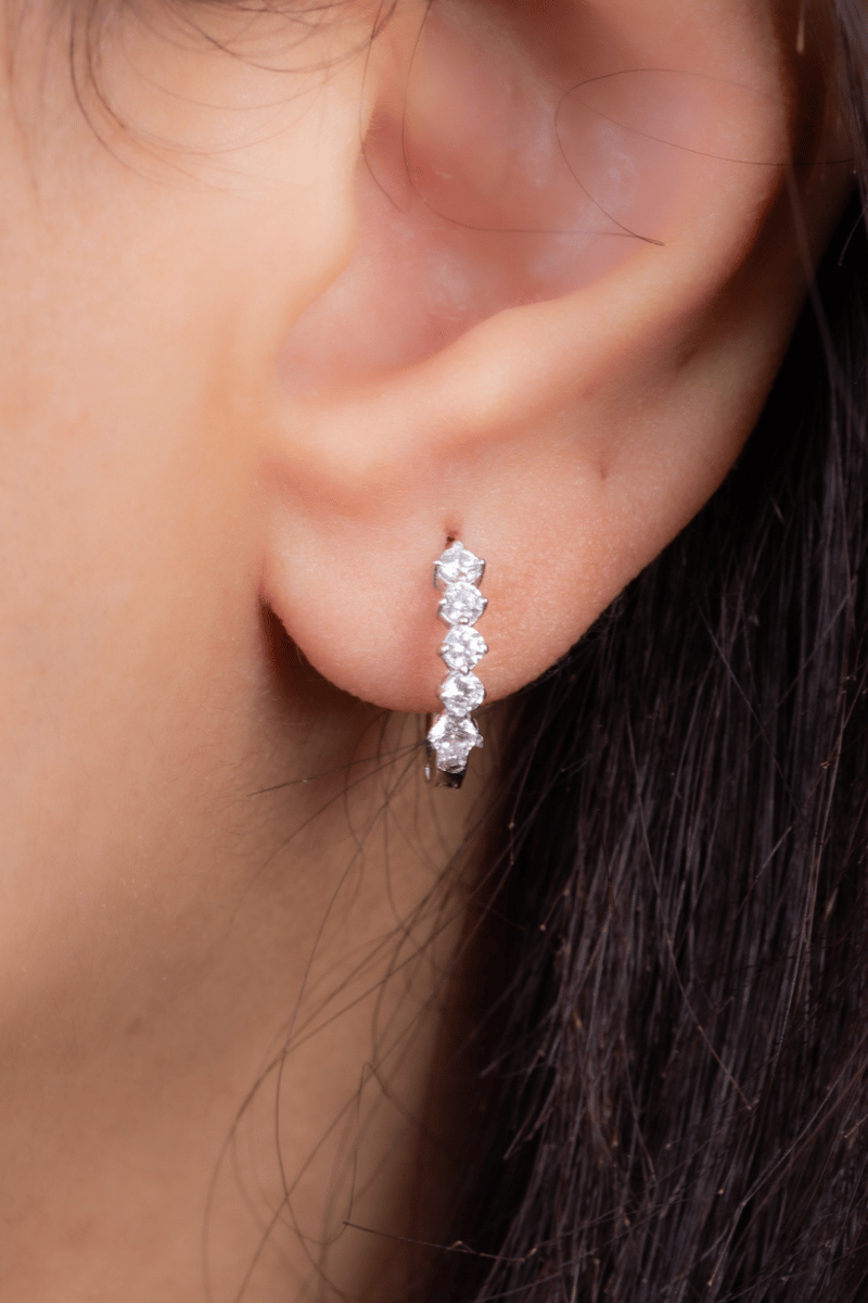 Zircon Hoop (034) Earring