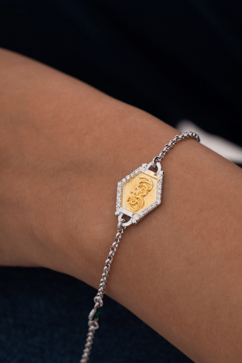 Zircon Green La Nftrak Gold Plated Bracelet