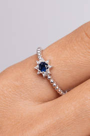 Zircon Sun Navy Ring