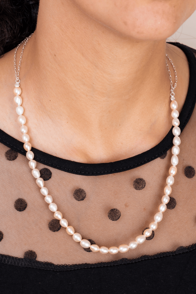 rose pearl necklace