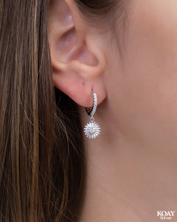 Zircon Heart Hoop (01) E