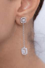 Zircon Diamond Chain Earring