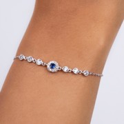 Circle Zircon (01) Blue Bracelet