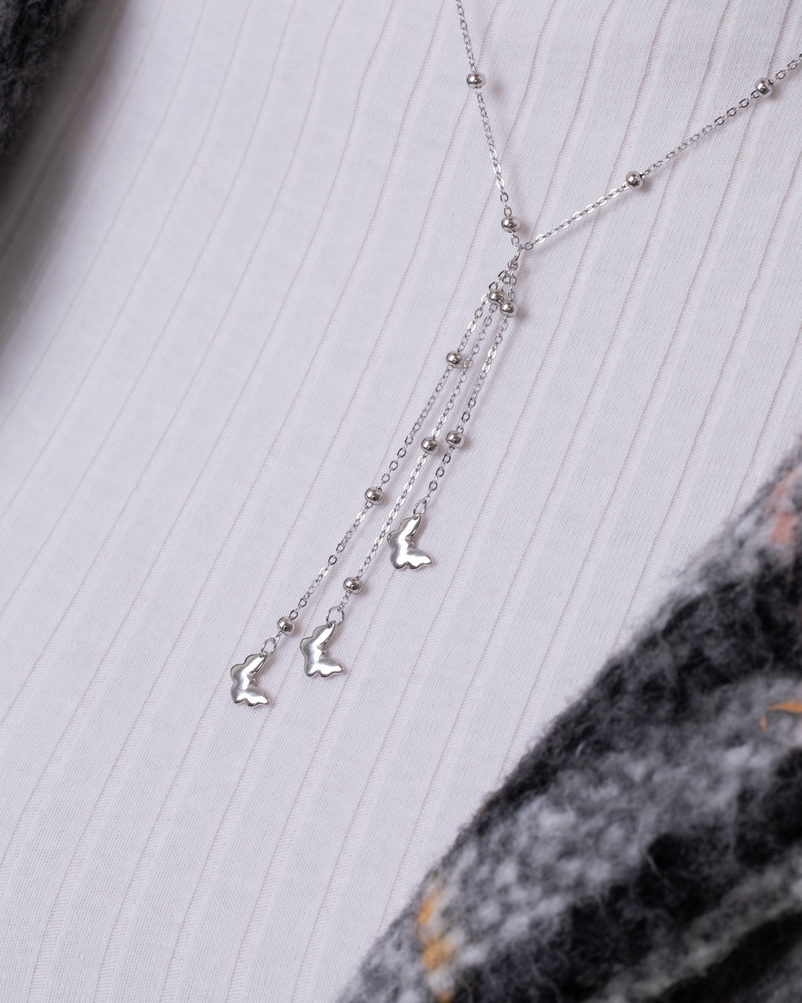 Plain Balls & Butterfly Necklace