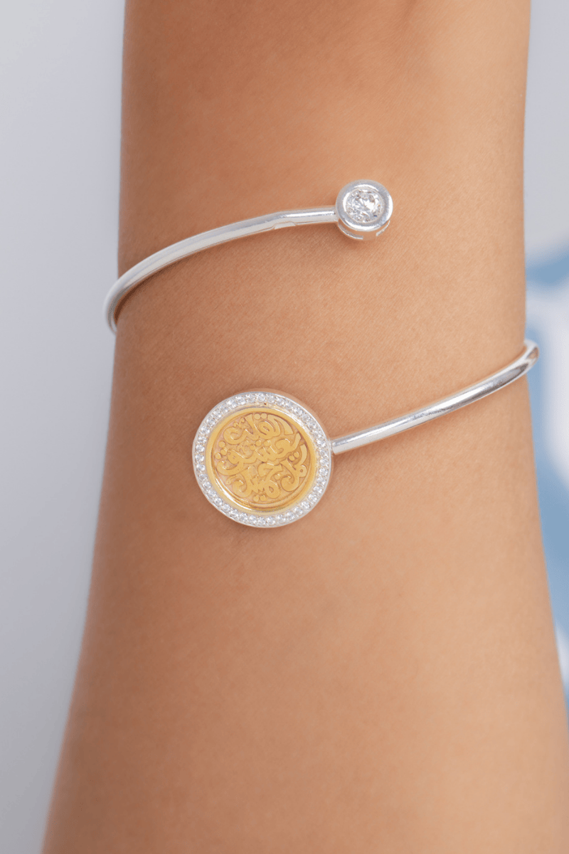 Zircon Circle Mix Gold Bangle