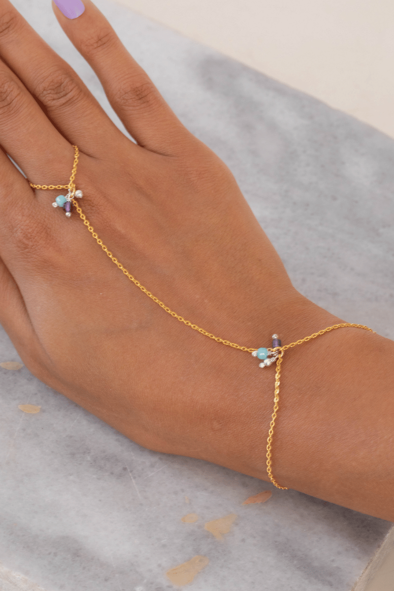 Amethyst & Amazonite Handchain GP