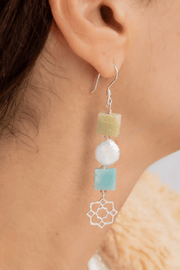 Amazonite Pearl Earring
