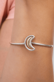 Plain Crescent Gold Plated Bangle