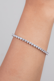 Zircon Tennis Heart (01) Bracelet