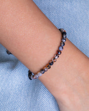 Colored Grey Agate Stone Bracelet
