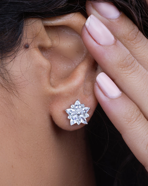 Zircon Flower (01) Earring