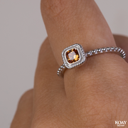 Zircon Ring (081-Light Orange)