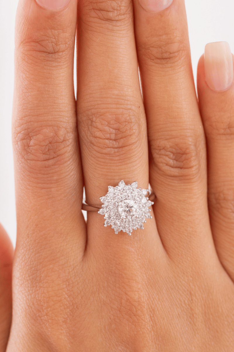 Zircon Flower (08) Ring