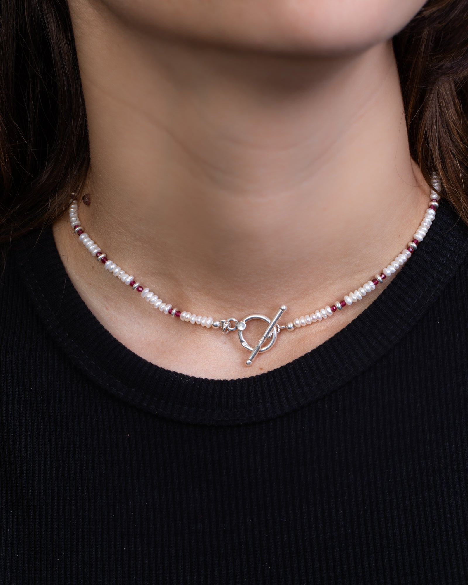 Pearl and pink stones nec