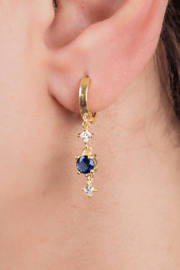 Zircon hoop (024) Gold Plated Earring