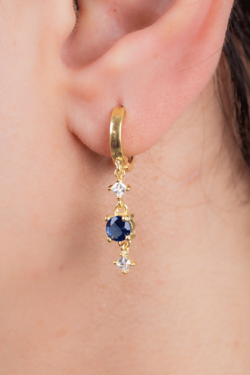 Zircon hoop (024) Gold Plated Earring