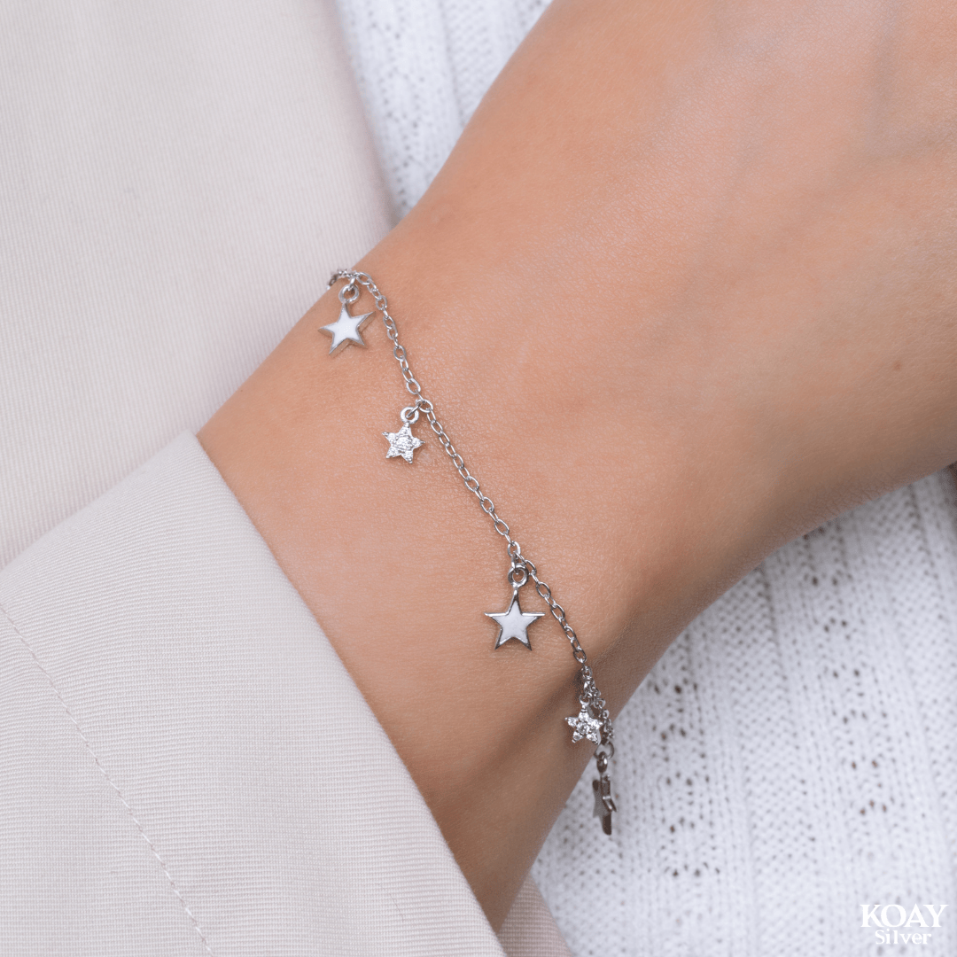 Zircon White & Star Bracelet