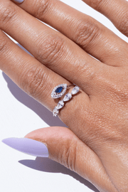 Zircon Oval Blue (09) Ring