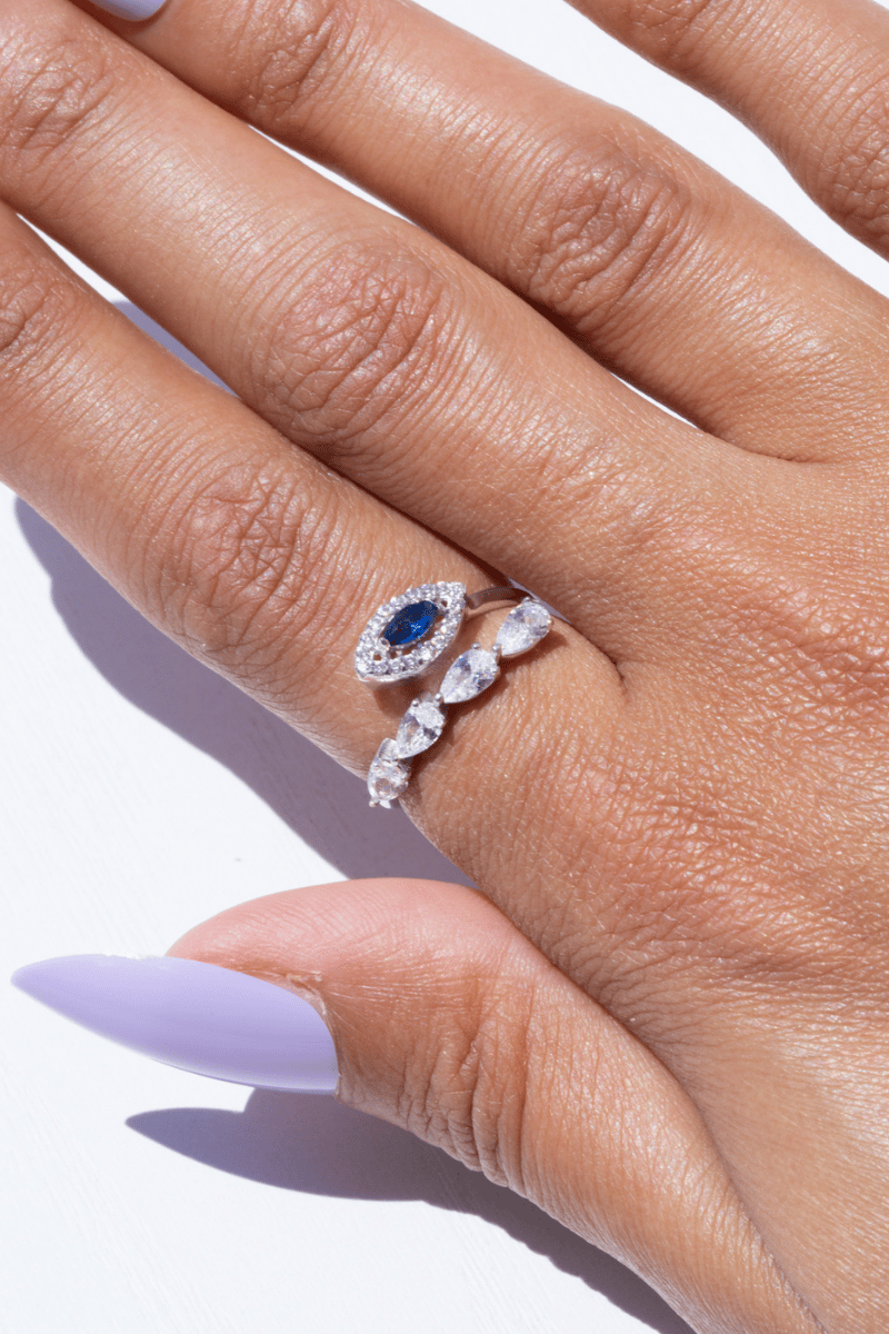 Zircon Oval Blue (09) Ring