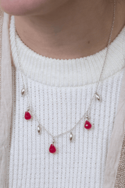 Fuchsia Stones (02) Necklace