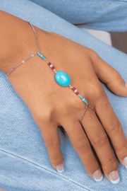 turquoise &pink Handchian