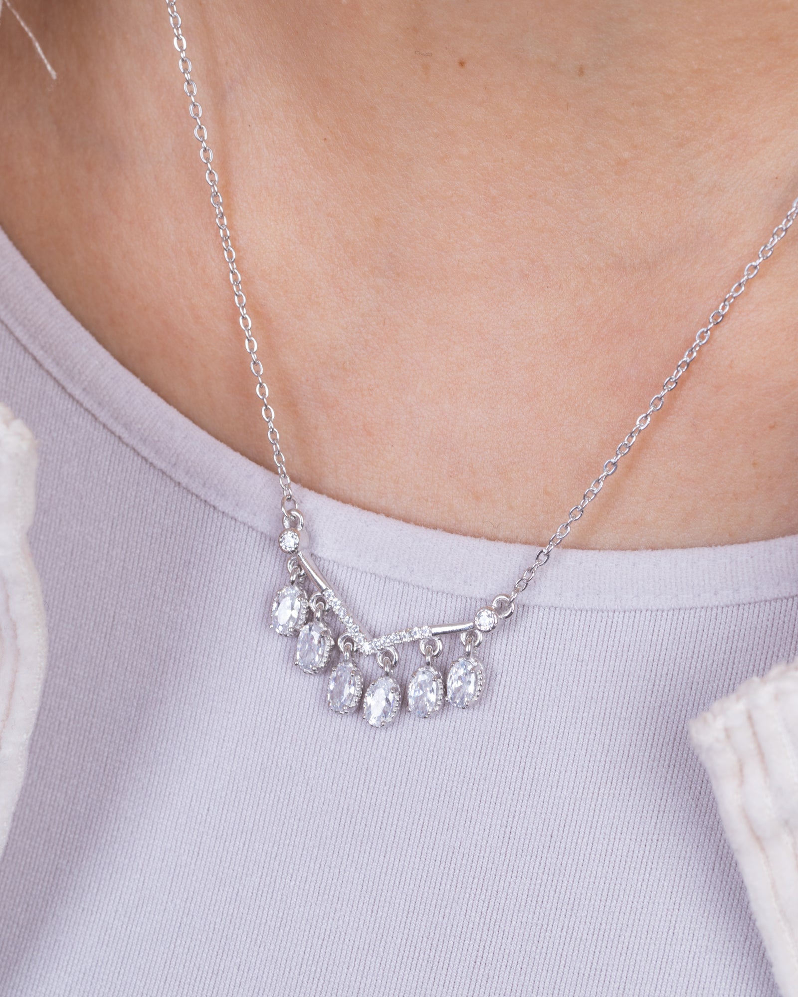 Zircon Ovals Necklace